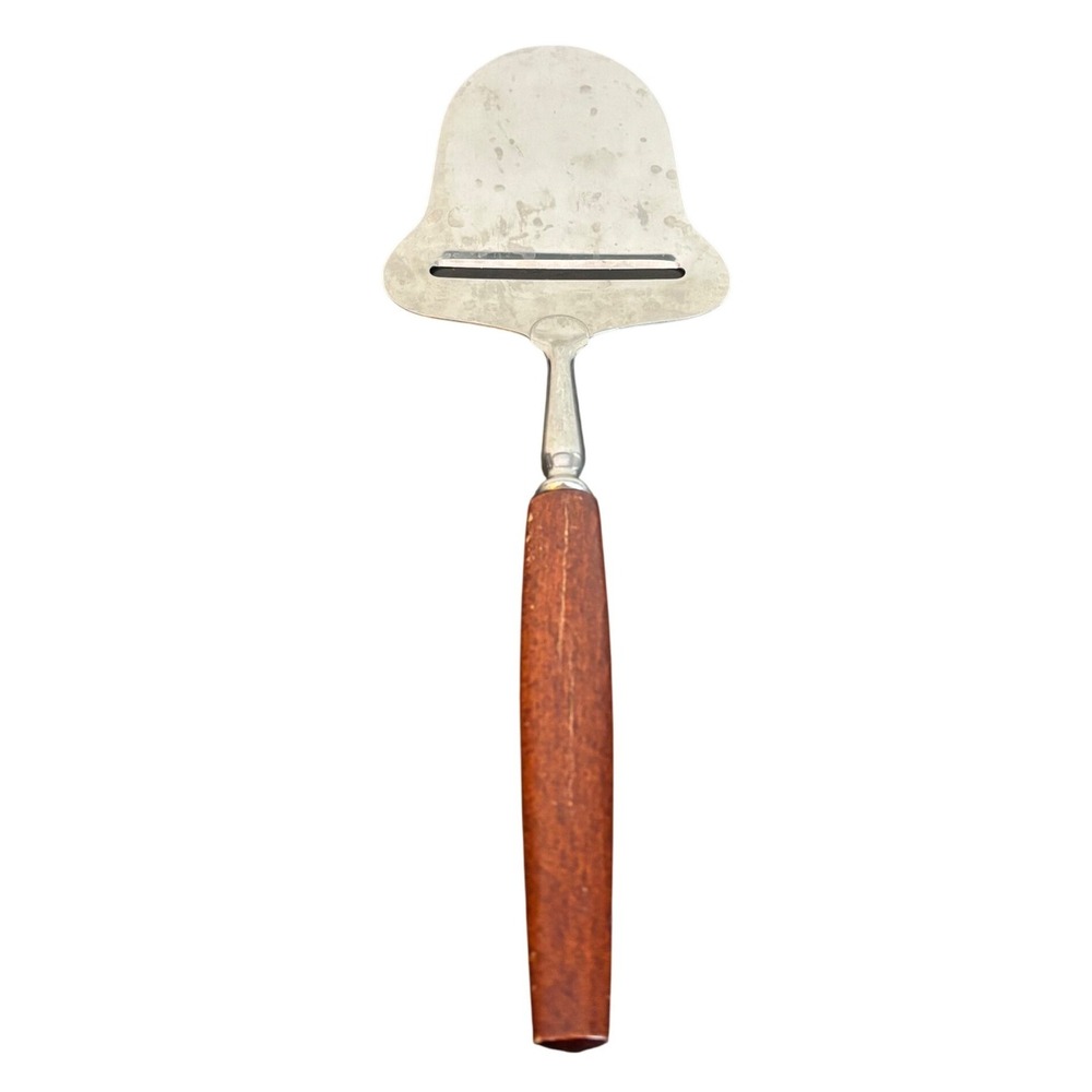 Vintage MCM | Wood Handle Cheese Plane Slicer | Stainless Steel